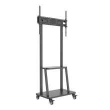 Soporte para TV Techly ICA-TR3390 de 70 pulgadas en color negro, adaptable y ajustable. SKU: ICA-TR3390