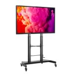 Soporte negro Techly ICA-TR36 para pantalla de señalización de 100 pulgadas, ideal para pantallas grandes. SKU: ICA-TR36