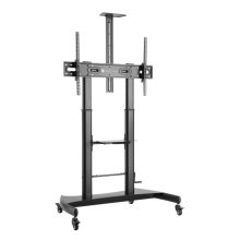 Soporte negro Techly ICA-TR36 para pantalla de señalización de 100 pulgadas, ideal para pantallas grandes. SKU: ICA-TR36