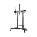 Soporte negro Techly ICA-TR36 para pantalla de señalización de 100 pulgadas, ideal para pantallas grandes. SKU: ICA-TR36