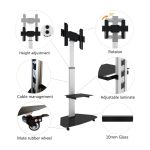 Soporte para pantalla de señalización Techly blanco, para pantallas de hasta 70 pulgadas y SKU ICA-TR3WH