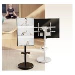 Soporte para TV Techly ICA-TR55, 2,18 metros de altura, color blanco, ideal para pantallas de hasta 86 pulgadas, SKU ICA-TR55