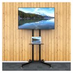 Soporte para TV Techly ICA-TR6, compatible con televisores de hasta 165,1 cm (65 pulgadas) en color negro. SKU ICA-TR6