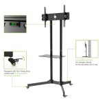 Soporte para TV Techly ICA-TR6, compatible con televisores de hasta 165,1 cm (65 pulgadas) en color negro. SKU ICA-TR6