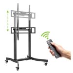 Soporte para TV Techly ICA-TR68M de 100 pulgadas en color negro, ideal para pantallas grandes, SKU ICA-TR68M