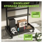 Soporte para TV Techly ICA-TR701, diseñado para televisores de hasta 86 pulgadas, altura de 2,18 metros, color negro. SKU: ICA-TR701