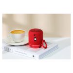 Altavoz portátil de Techly color rojo, potencia de 5W. SKU: ICASBL94RE
