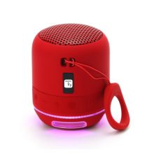 Altavoz portátil de Techly color rojo, potencia de 5W. SKU: ICASBL94RE