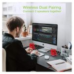 Altavoz portátil de Techly color rojo, potencia de 5W. SKU: ICASBL94RE