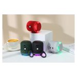 Altavoz portátil de Techly color rojo, potencia de 5W. SKU: ICASBL94RE