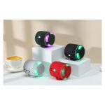 Altavoz portátil de Techly color rojo, potencia de 5W. SKU: ICASBL94RE