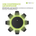 Techly ICC SH-22, micrófono negro para conferencias, ideal para salas de reuniones y eventos, SKU ICC SH-22