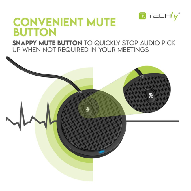 Techly ICC SH-22 micrófono Negro Micrófono para conferencias 4 micrófono de alta claridad