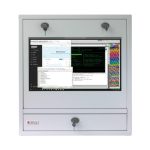 Vista frontal del armario rack de pared Techly Gris modelo ICRLIM10SV con una capacidad de 10U