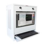 Techly Armario Rack 1U de pared en color blanco, modelo ICRLIM10W, ideal para organización de equipos de red.