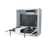 Techly Armario Rack 1U de pared en color blanco, modelo ICRLIM10W, ideal para organización de equipos de red.