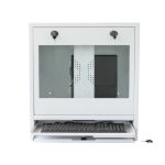 Techly Armario Rack 1U de pared en color blanco, modelo ICRLIM10W, ideal para organización de equipos de red.