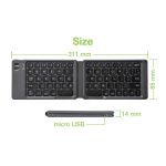Techly teclado universal Bluetooth QWERTY inglés de EE. UU. en color negro, modelo SKU ICTB1208F