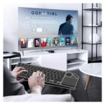 Teclado Techly Universal con RF Wireless y Bluetooth, disposición QWERTY en inglés de EE. UU., color negro. SKU: ICTB9801TB