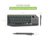 Teclado Techly Universal con RF Wireless y Bluetooth, disposición QWERTY en inglés de EE. UU., color negro. SKU: ICTB9801TB