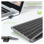 Teclado Techly Universal con RF Wireless y Bluetooth, disposición QWERTY en inglés de EE. UU., color negro. SKU: ICTB9801TB