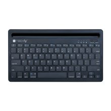 Techly ICTBK102U teclado Universal Bluetooth QWERTY en color negro, ideal para varios dispositivos.