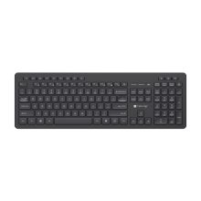 Techly teclado inalámbrico para hogar u oficina, modelo ICTWC006-US, con diseño QWERTY en inglés y color negro