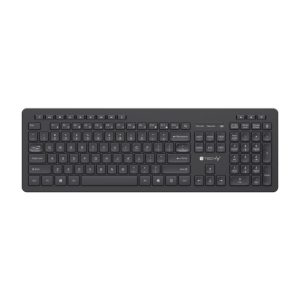 Techly teclado inalámbrico para hogar u oficina, modelo ICTWC006-US, con diseño QWERTY en inglés y color negro
