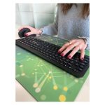 Techly teclado inalámbrico para hogar u oficina, modelo ICTWC006-US, con diseño QWERTY en inglés y color negro