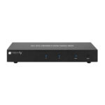 Techly IDATA DP-KVM2 interruptor KVM negro con capacidad de gestión para dos monitores y conexión DisplayPort, SKU IDATA DP-KVM2