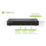 Techly IDATA DP-KVM2 interruptor KVM negro con capacidad de gestión para dos monitores y conexión DisplayPort, SKU IDATA DP-KVM2