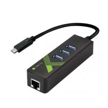 Imagen de la base para portátil Techly IDATA USB-ETGIGA-3C2 con replicador de puertos USB 3.2 Gen 1 Type-C en color negro