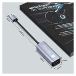 Base para portátil Techly con replicador de puertos alámbrico USB 3.2 Gen 1 Type-A en color negro y plata, SKU IDATA USB-ETGIGA-AA