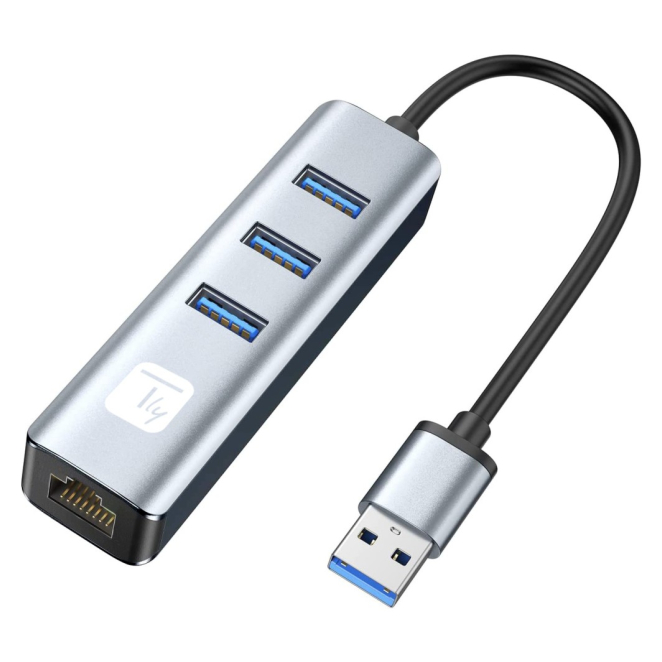 Techly Base para Portátil con Replicador de Puertos USB 3.2 Gen 1 Alámbrico Negro y Plata Base para portátil Techly IDATA USB-ETGIGA3AA con replicador de puertos alámbrico USB 3.2 Gen 1 Type-A en colores negro y plata.