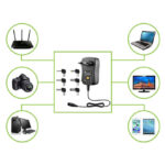 Techly IPW-NTS2250G2 adaptador e inversor de corriente interior de 27W en color negro