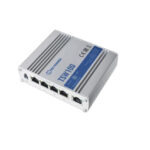 Switch Teltonika TSW100 con soporte para Gigabit Ethernet y PoE, color azul metálico, SKU TSW100000000