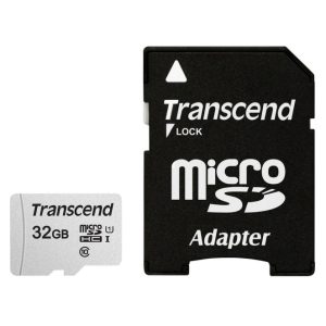 Tarjeta de memoria Transcend microSDHC 300S de 32GB, velocidad Clase 10, SKU TS32GUSD300S-A