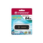 Unidad flash USB Transcend JetFlash Elite 700 con 64GB de almacenamiento, USB 3.0, USB tipo A, negro, SKU TS64GJF700