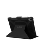 Folio negro de Urban Armor Gear para iPad de 10.9 pulgadas con SKU 123396114040. Diseño resistente y elegante.