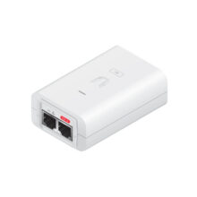Adaptador e inyector de PoE Ubiquiti POE-48-24W-WH de 48 V, modelo con SKU POE-48-24W-WH, ideal para dispositivos compatibles con tecnología PoE.