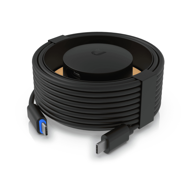 Ubiquiti cable de transmisión 7m USB-C negro Cable de transmisión Ubiquiti de 7 metros con conector USB C en color negro. SKU: UACC-ADAPTER-DBAC
