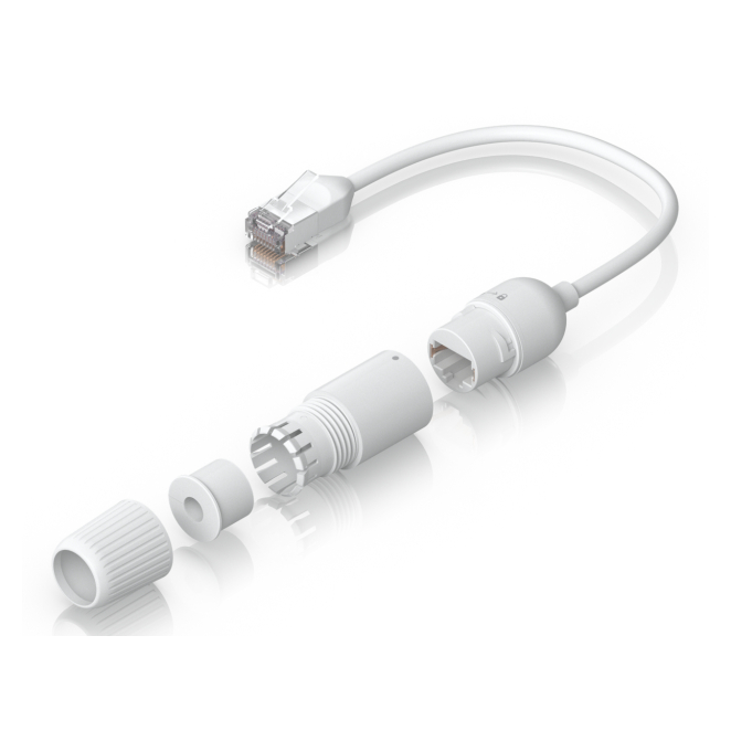 Ubiquiti UACC-Cable-Extender-C6A cable de red Blanco 0,185 m Cat6a F/UTP (FTP) 3 Ubiquiti UACC-Cable-Extender-C6A adecuado para profesionales y uso doméstico