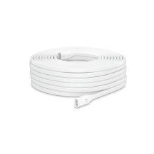 Cable de red Ubiquiti UISP modelo UACC-Cable-PT-30M, color blanco, de 30 metros, diseñado para alta velocidad y estabilidad en la conexión.