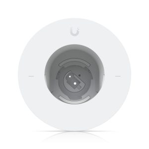 Cámara de seguridad Ubiquiti UACC-G6-PTZ-ICM-W con montaje para vivienda, ideal para vigilar exteriores con alta resolución.