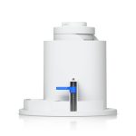 Cámara de seguridad Ubiquiti UACC-G6-PTZ-ICM-W con montaje para vivienda, ideal para vigilar exteriores con alta resolución.