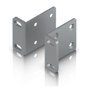 Kit de montaje Ubiquiti UACC-Rack-Ear-1U para racks de 1U, ideal para equipos de red, SKU UACC-Rack-Ear-1U