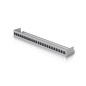 Panel Keystone Ubiquiti UACC-Rack-Panel-Patch-Blank-24 con 24 puertos en blanco para rack