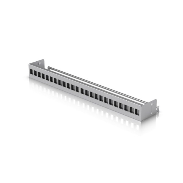 Panel Keystone Ubiquiti UACC-Rack-Panel-Patch-Blank-24 con 24 puertos en blanco para rack