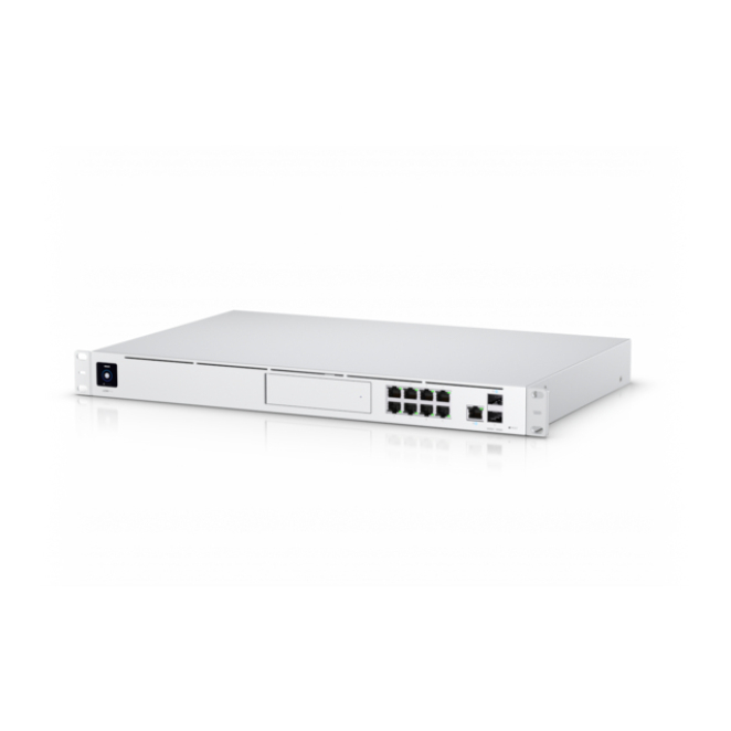 Ubiquiti UniFi Dream Machine Pro con Ethernet Gigabit y Gestión Avanzada Imagen de la Ubiquiti UniFi Dream Machine Pro, dispositivo de red con gestión avanzada y puertos Gigabit Ethernet (SKU: UDM-PRO)