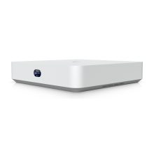 Visual del Ubiquiti UNVR-Instant en color blanco, dispositivo de videograbación en red con almacenamiento escalable, SKU UNVR-Instant